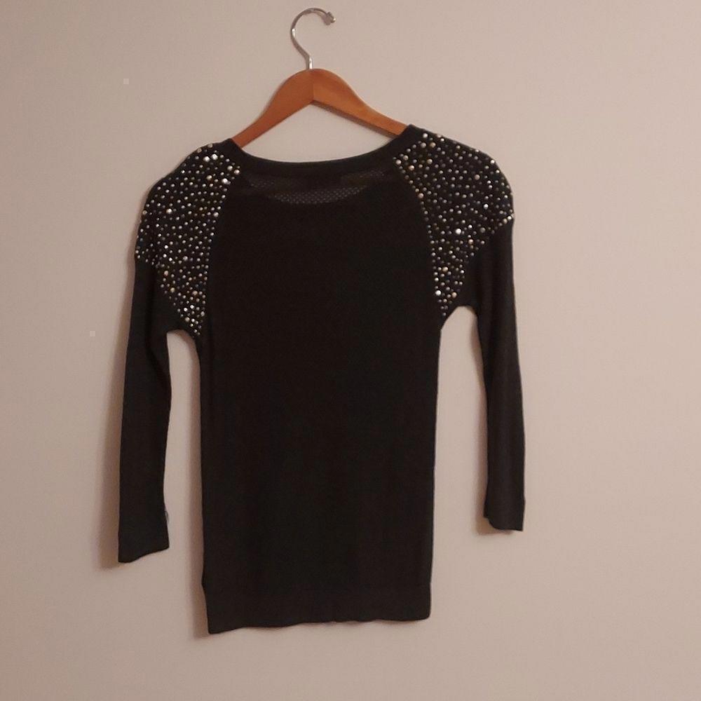Express open weave and embellished knit sweater - Picture 4 of 6